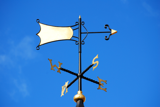 Weather vane in London street